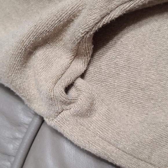 VTG? Joan Vass USA Women's Cardigan Sweater Tan Button Up Sz 1(Approx L)GUC READ - Picture 12 of 12